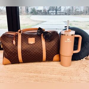 Vintage Céline Macadam Boston Bag – Authentic